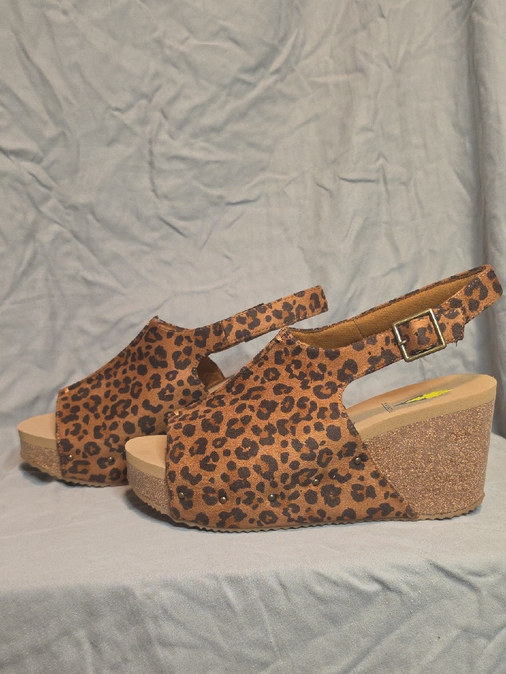 Volatile Leopard Print Wedge Sandals NWOT